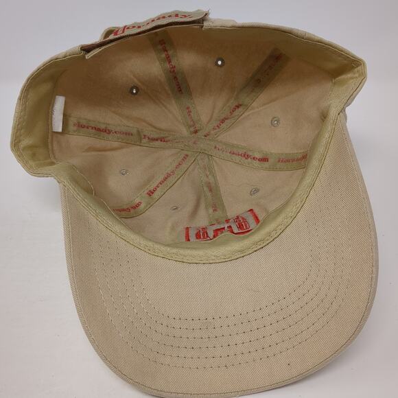 Hornady Strapback Baseball Cap Brown One Size Adjustable Embroidered 6 Panel - Picture 7 of 8